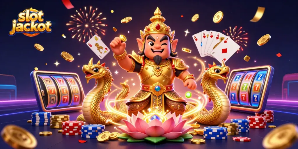 Experience the excitement of the slot jackpot with vibrant 3D characters and dynamic game elements.