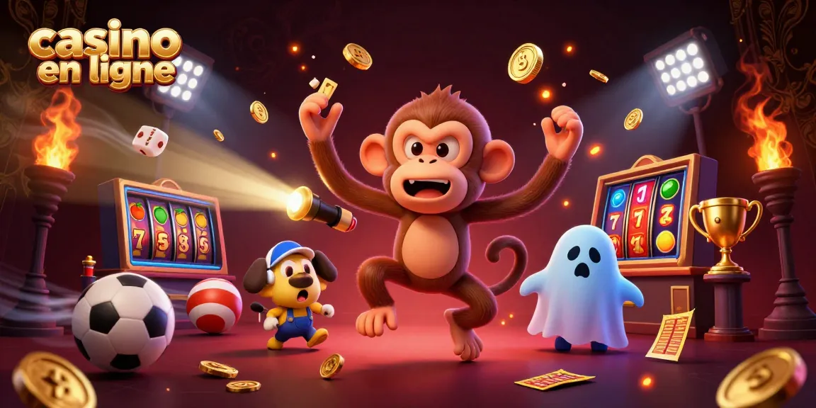 Jouez au casino en ligne avec un petit singe poltergeist et un chiot chasseur de fantômes