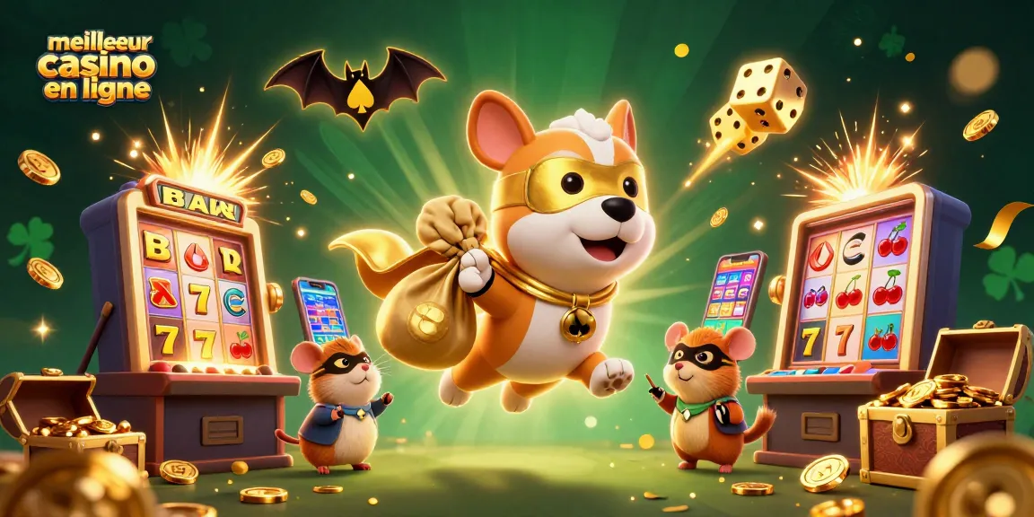 Découvrez le meilleur casino en ligne avec un chien super-héros volant et des machines à sous explosant de pièces d'or.