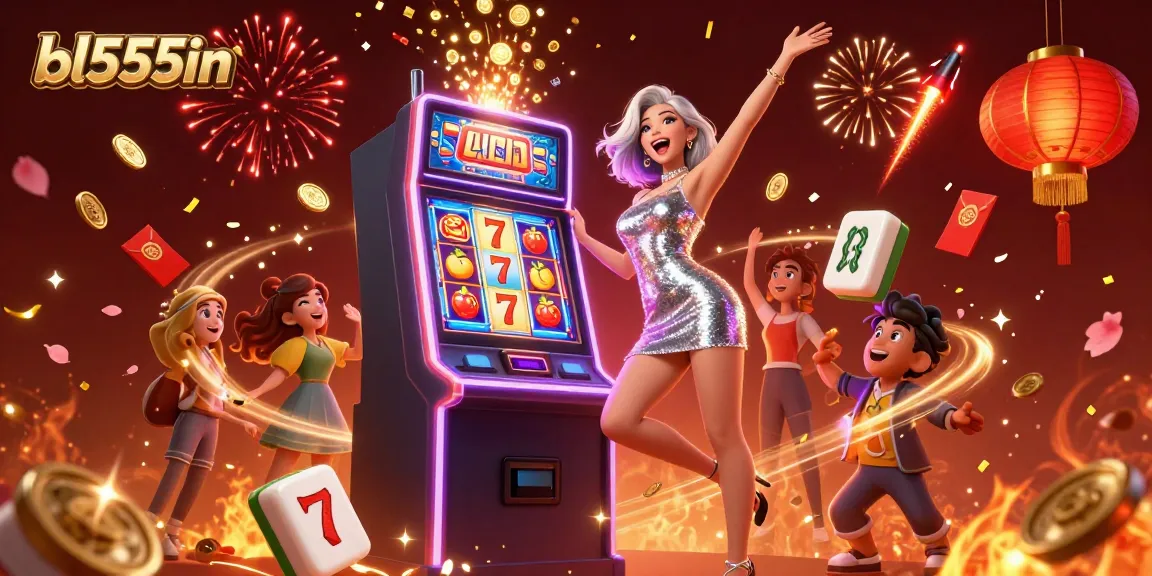 Experience winning thrills with bl555in at a vibrant slot jackpot celebration.