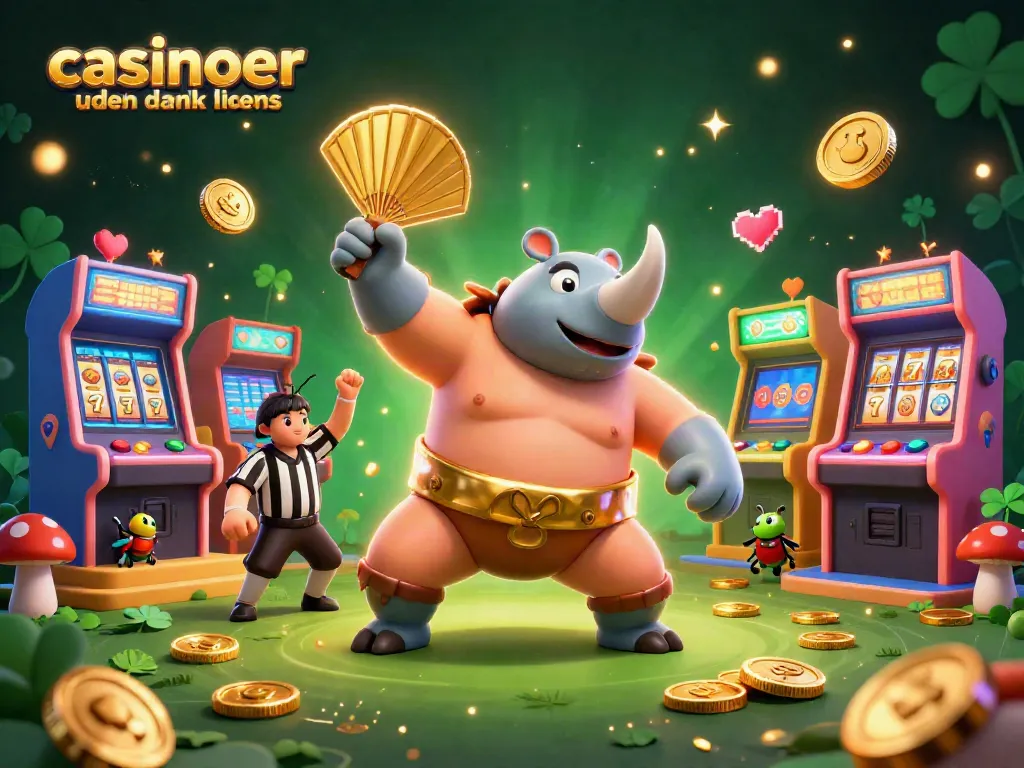 Experience the thrill of casinoer uden dansk licens with a dynamic 3D scene showcasing unique characters and gaming elements.