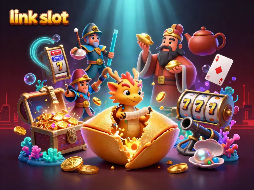 Engage with thrilling link slot action featuring charming characters and dynamic casino elements.