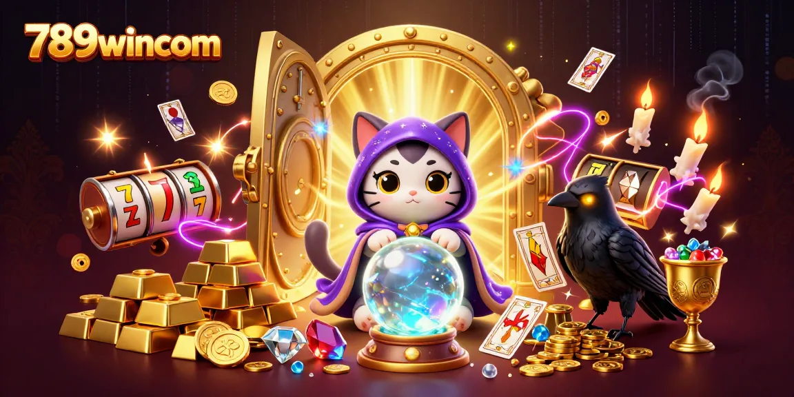 Engage in thrilling 789wincom slots with a chance to win big, surrounded by magical treasure!