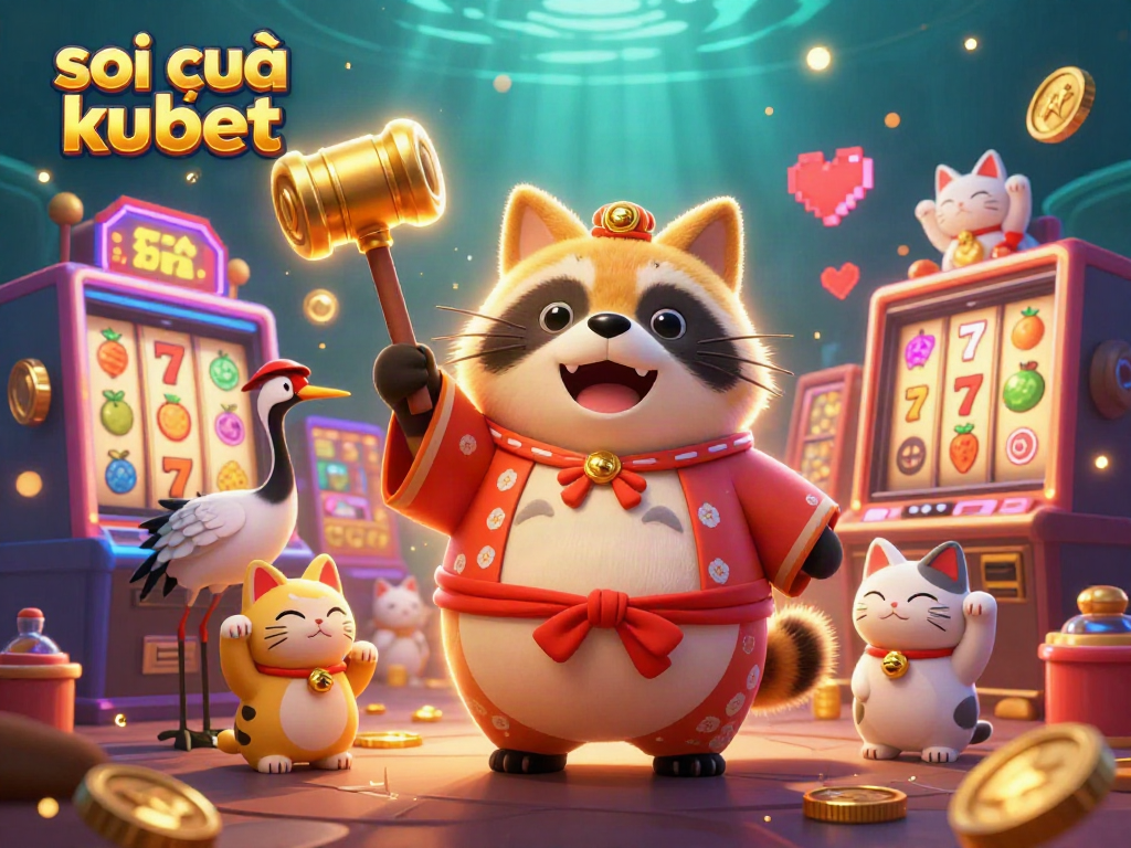 Experience soi cầu kubet with vibrant 3D casino elements and cheerful characters in an exciting gaming scene.
