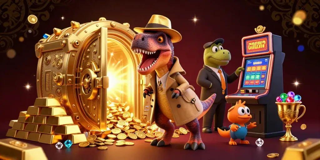 สล็อตแมชชีนที่มีมิติ 3D พร้อมตัวละครที่น่าสนใจและเหตุการณ์น่าตื่นเต้น