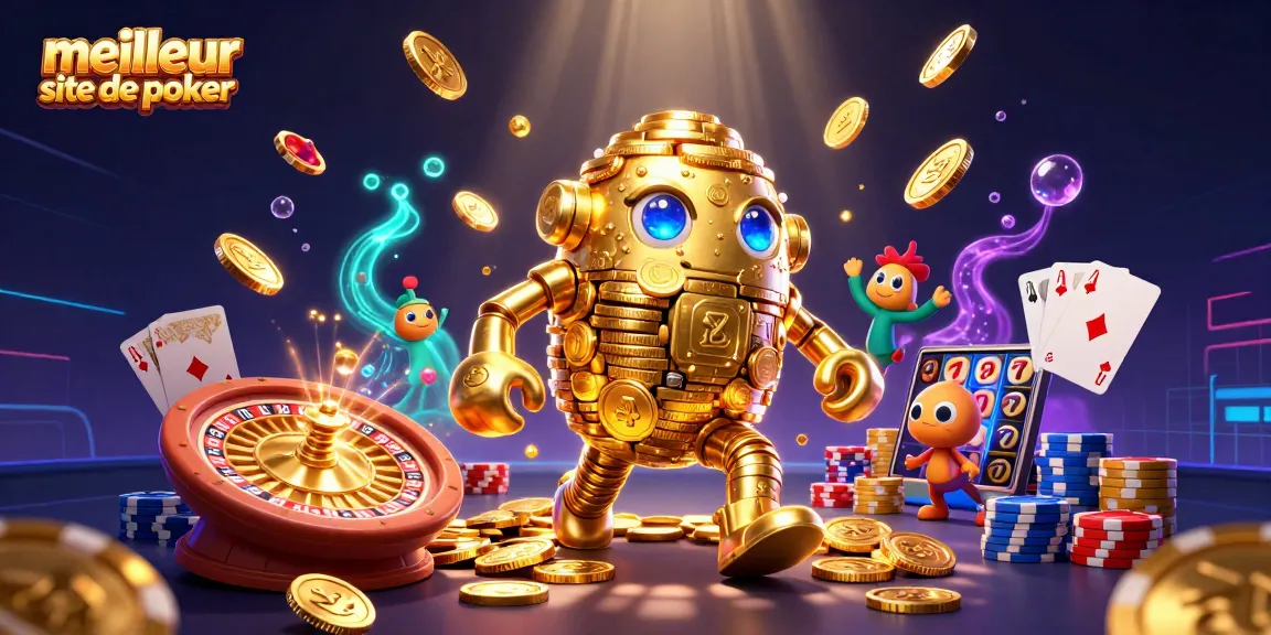 Découvrez le meilleur site de poker avec un golem doré dans un casino flamboyant.