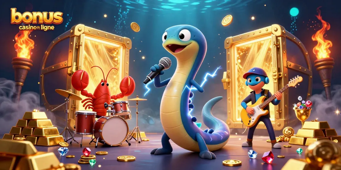 Vivez l'expérience du bonus casino en ligne avec une scène animée et riche en détails dans un casino sous-marin.