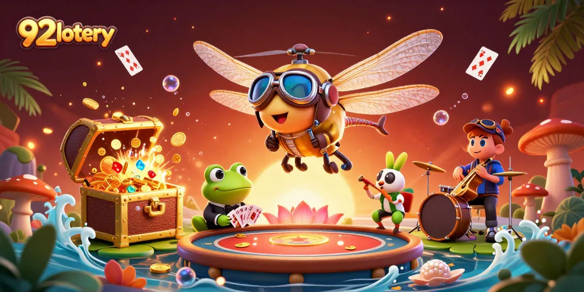 Experience thrilling gaming at 92lottery with a vibrant casino scene featuring unique characters and elements.