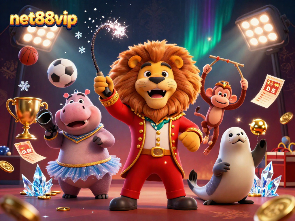 Experience net88vip's vibrant casino energy with dynamic characters and gold coins in action.
