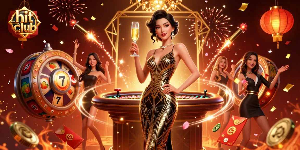 Experience thrilling gameplay at hit club, featuring elegant designs and exciting slot games among festive celebrations.