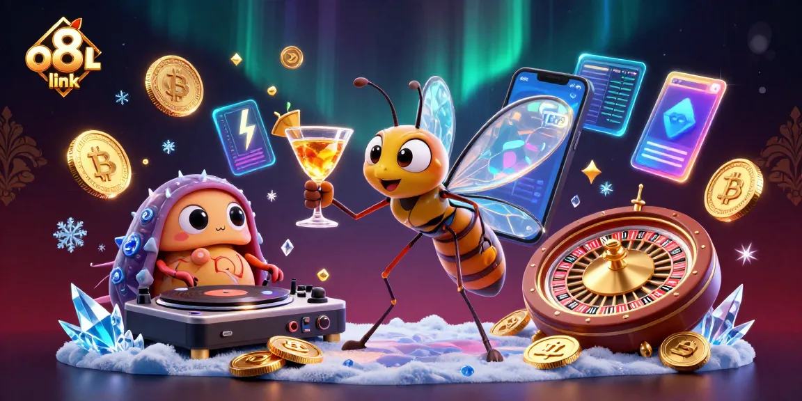 Engage with the o8 link for exciting gameplay featuring casino characters and crypto elements.