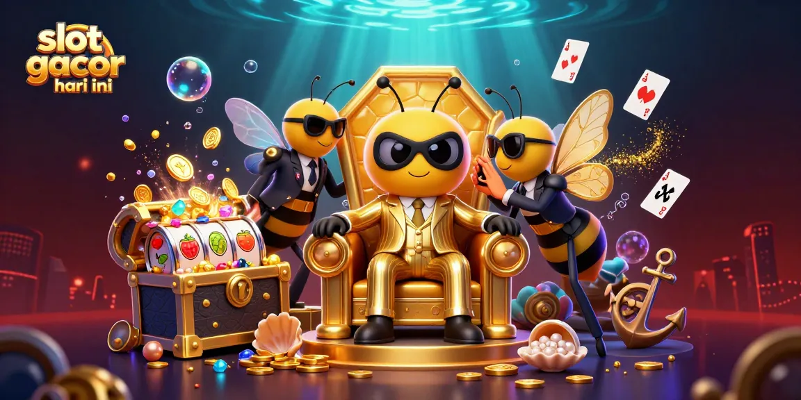 Experience thrilling wins with slot gacor hari ini as cartoon characters explore a vibrant casino scene.