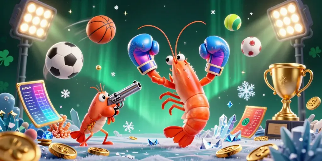 Experience thrilling gameplay with sunwin at this dynamic 3D casino scene featuring colorful characters and sports elements.