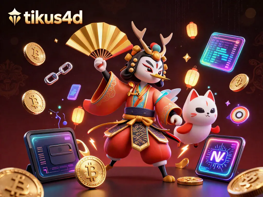 Engage with tikus4d's vibrant online lottery experience showcasing 3D characters and exciting crypto elements.