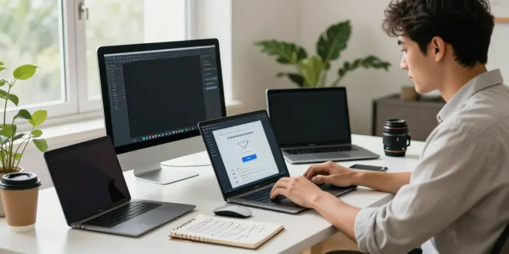 AI follow up emails generator in action within a modern workspace